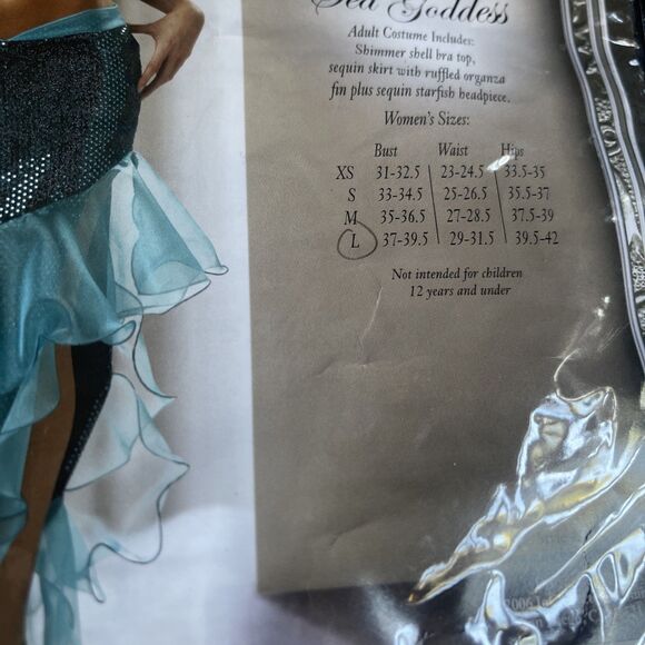 In character Deluxe Womens Size Large Mermaid Costume Halloween - Picture 3 of 5